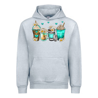 Heather Grey daisy coffee cups Urban Hoodie - Zillion Design Studio