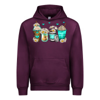 Mauve Wine daisy coffee cups Urban Hoodie - Zillion Design Studio