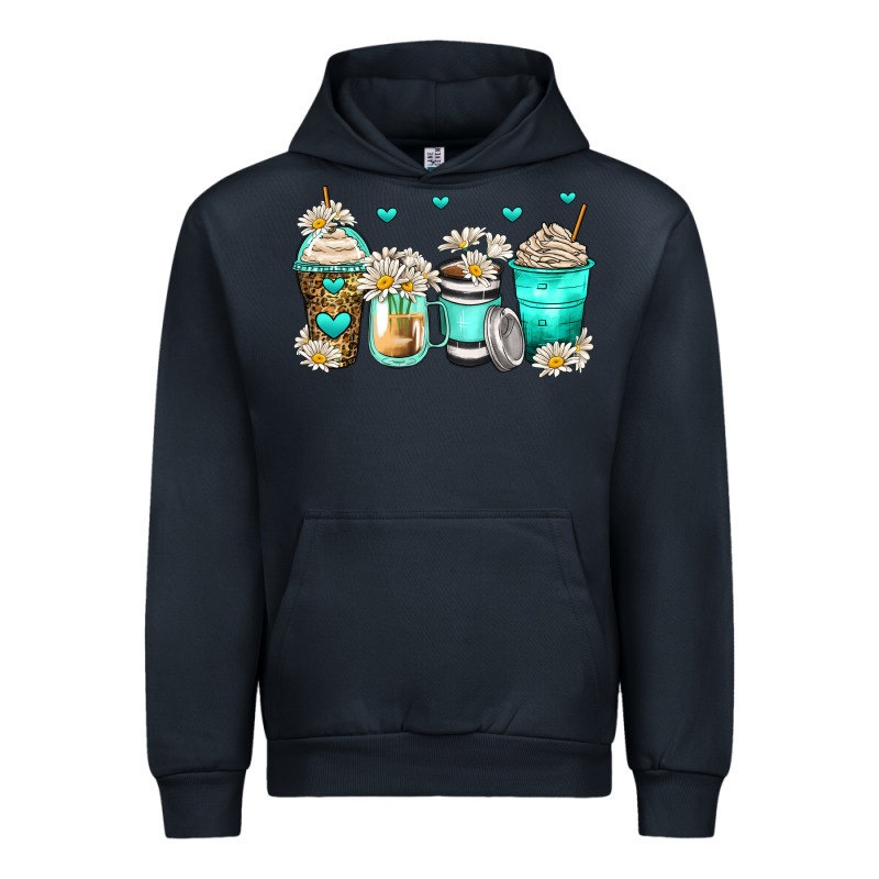 Daisy Coffee Cups Urban Hoodie by Zillion Design Studio | Teevron