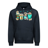 Navy daisy coffee cups Urban Hoodie - Zillion Design Studio