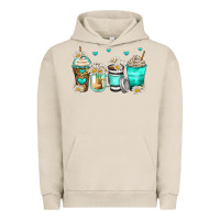 Pigment French Oak daisy coffee cups Urban Hoodie - Zillion Design Studio