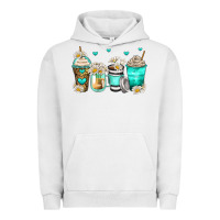 Pigment Lunar Rock daisy coffee cups Urban Hoodie - Zillion Design Studio