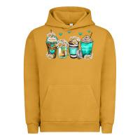 Pigment Peanut Butter daisy coffee cups Urban Hoodie - Zillion Design Studio