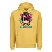 Antique Gold cat mom messy bun Premium Hoodie - Zillion Design Studio