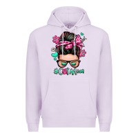 Cat Mom Messy Bun Premium Hoodie | Teevron