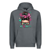 Rock cat mom messy bun Premium Hoodie - Zillion Design Studio