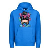 True Royal cat mom messy bun Premium Hoodie - Zillion Design Studio