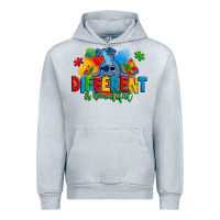Heather Grey different is beautiful autism stitch Urban Hoodie - Zillion Design Studio