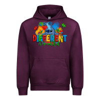 Mauve Wine different is beautiful autism stitch Urban Hoodie - Zillion Design Studio