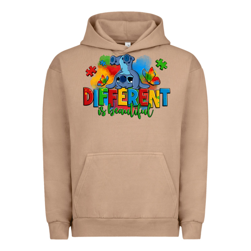 Different Is Beautiful Autism Stitch Urban Hoodie by Zillion Design Studio | Teevron