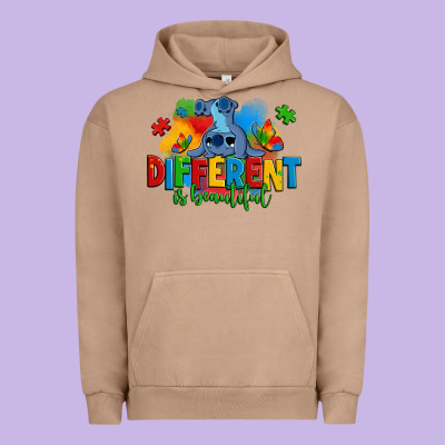 Different Is Beautiful Autism Stitch Urban Hoodie Designed By Zillion Design Studio