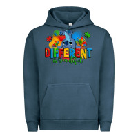Pigment Midnight Navy different is beautiful autism stitch Urban Hoodie - Zillion Design Studio