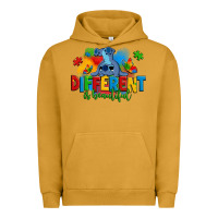 Pigment Peanut Butter different is beautiful autism stitch Urban Hoodie - Zillion Design Studio