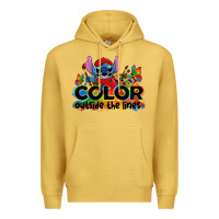 Antique Gold color outside the lines autism stitch Premium Hoodie - Zillion Design Studio