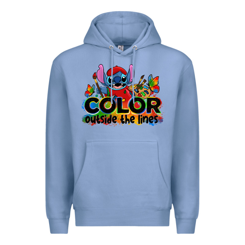 Color Outside The Lines Autism Stitch Premium Hoodie by Zillion Design Studio | Teevron