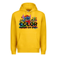 Lemon color outside the lines autism stitch Premium Hoodie - Zillion Design Studio