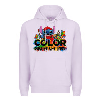 Lilac color outside the lines autism stitch Premium Hoodie - Zillion Design Studio