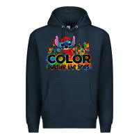 Navy color outside the lines autism stitch Premium Hoodie - Zillion Design Studio