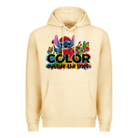 Pina Colada color outside the lines autism stitch Premium Hoodie - Zillion Design Studio