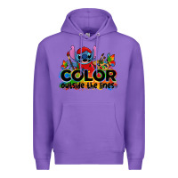 Purple color outside the lines autism stitch Premium Hoodie - Zillion Design Studio