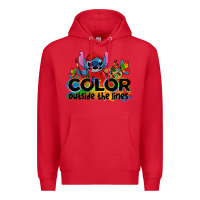 Red color outside the lines autism stitch Premium Hoodie - Zillion Design Studio