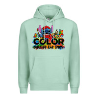 Seafoam color outside the lines autism stitch Premium Hoodie - Zillion Design Studio
