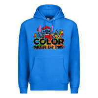 True Royal color outside the lines autism stitch Premium Hoodie - Zillion Design Studio