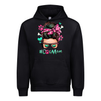 Black dog mom messy bun Urban Hoodie - Zillion Design Studio