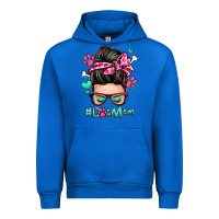 Cobalt dog mom messy bun Urban Hoodie - Zillion Design Studio