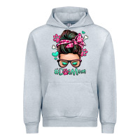 Heather Grey dog mom messy bun Urban Hoodie - Zillion Design Studio