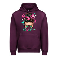 Mauve Wine dog mom messy bun Urban Hoodie - Zillion Design Studio