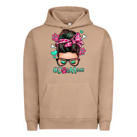 Pigment Burro dog mom messy bun Urban Hoodie - Zillion Design Studio