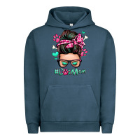 Pigment Midnight Navy dog mom messy bun Urban Hoodie - Zillion Design Studio