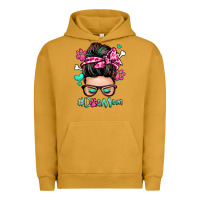 Pigment Peanut Butter dog mom messy bun Urban Hoodie - Zillion Design Studio
