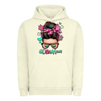 Pigment Pistachio dog mom messy bun Urban Hoodie - Zillion Design Studio