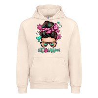 Sandshell dog mom messy bun Urban Hoodie - Zillion Design Studio