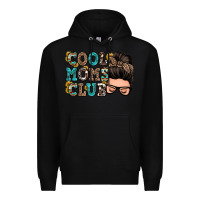 Black cool moms club messy bun Premium Hoodie - Zillion Design Studio