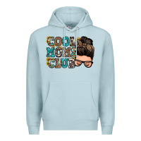 Blue Mist cool moms club messy bun Premium Hoodie - Zillion Design Studio