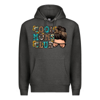 Charcoal Heather cool moms club messy bun Premium Hoodie - Zillion Design Studio