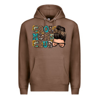Chestnut cool moms club messy bun Premium Hoodie - Zillion Design Studio