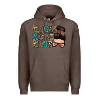 Coffee cool moms club messy bun Premium Hoodie - Zillion Design Studio