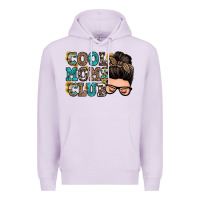 Lilac cool moms club messy bun Premium Hoodie - Zillion Design Studio