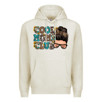 Oatmeal Heather cool moms club messy bun Premium Hoodie - Zillion Design Studio