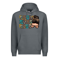 Rock cool moms club messy bun Premium Hoodie - Zillion Design Studio