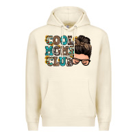 Sandshell cool moms club messy bun Premium Hoodie - Zillion Design Studio