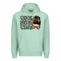Seafoam cool moms club messy bun Premium Hoodie - Zillion Design Studio