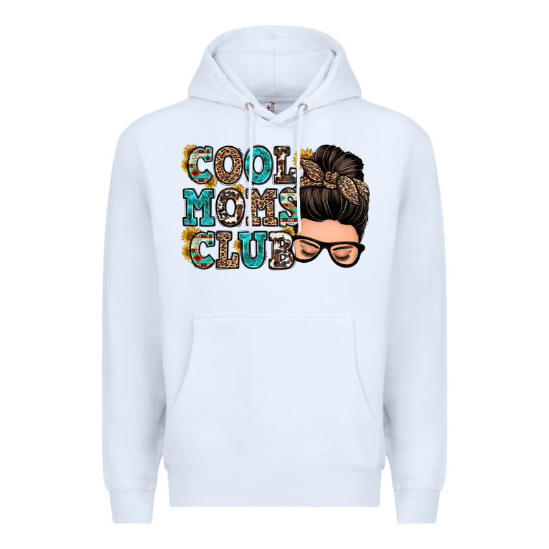 Cool Moms Club Messy Bun Premium Hoodie by Zillion Design Studio | Teevron