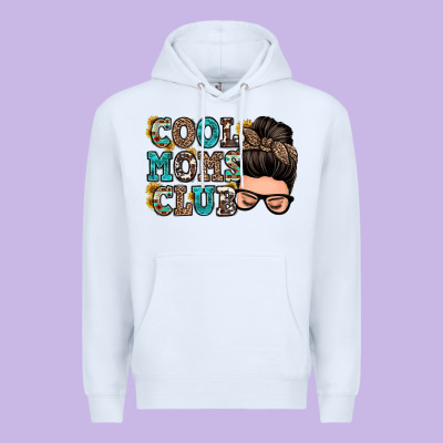 Cool Moms Club Messy Bun Premium Hoodie Designed By Zillion Design Studio