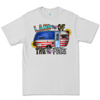 Dove Grey land of the free Premium Tee - CowhideDigitalArt