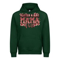 Forest Green glitter and dirt mama of both girls Urban Hoodie - Zillion Design Studio